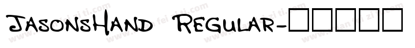 JasonsHand Regular字体转换